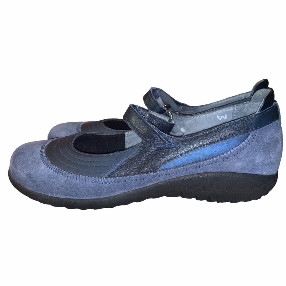 NAOT Women's Kirei Mary Jane Shoes Gray Leather Suede Size 10 EUR 41 - Picture 4 of 6